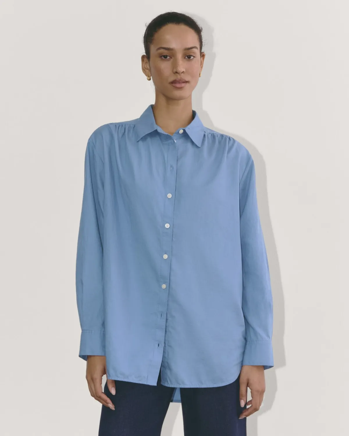 Everlane Tops*The Gathered Shirt in Silky Cotton