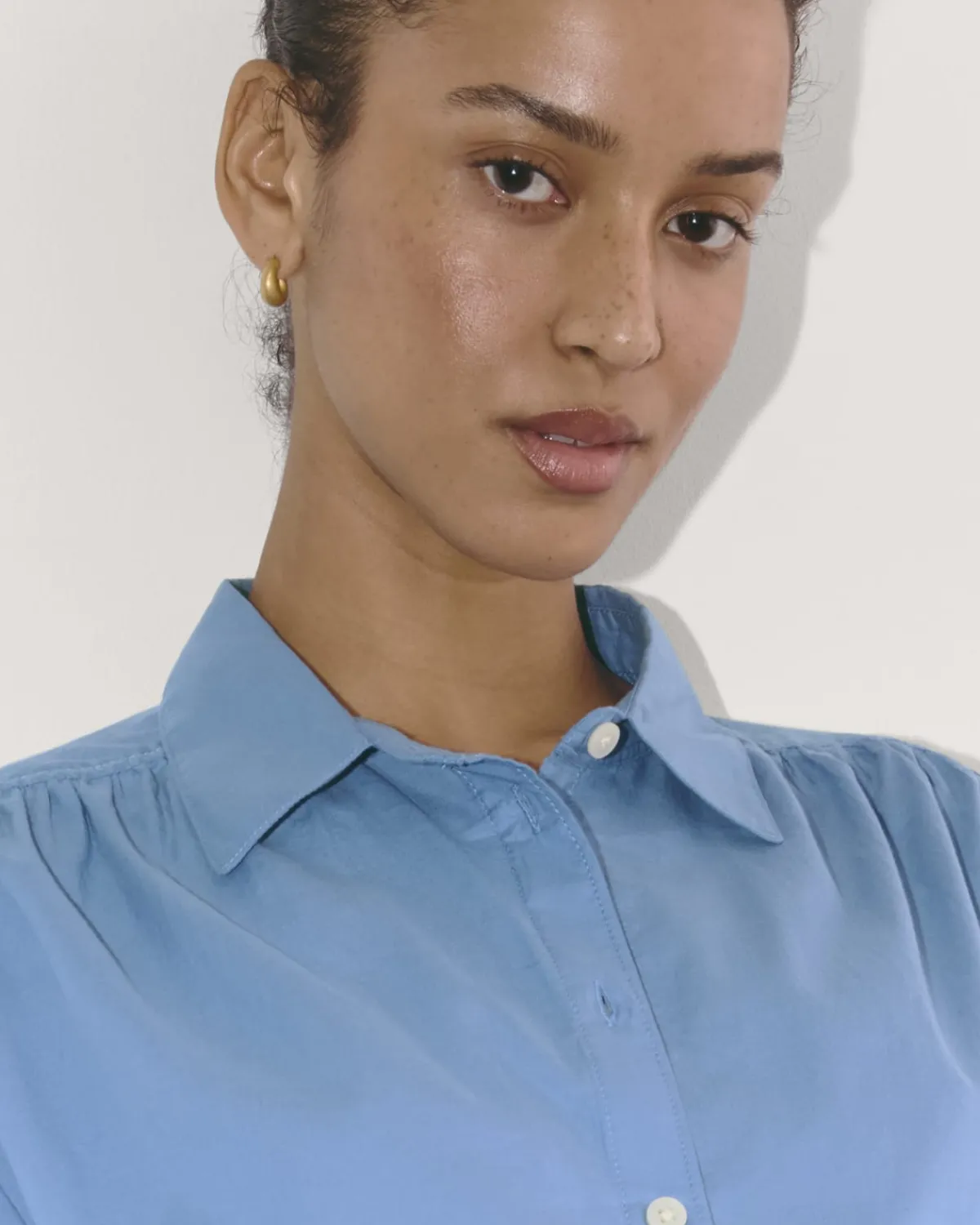 Everlane Tops*The Gathered Shirt in Silky Cotton