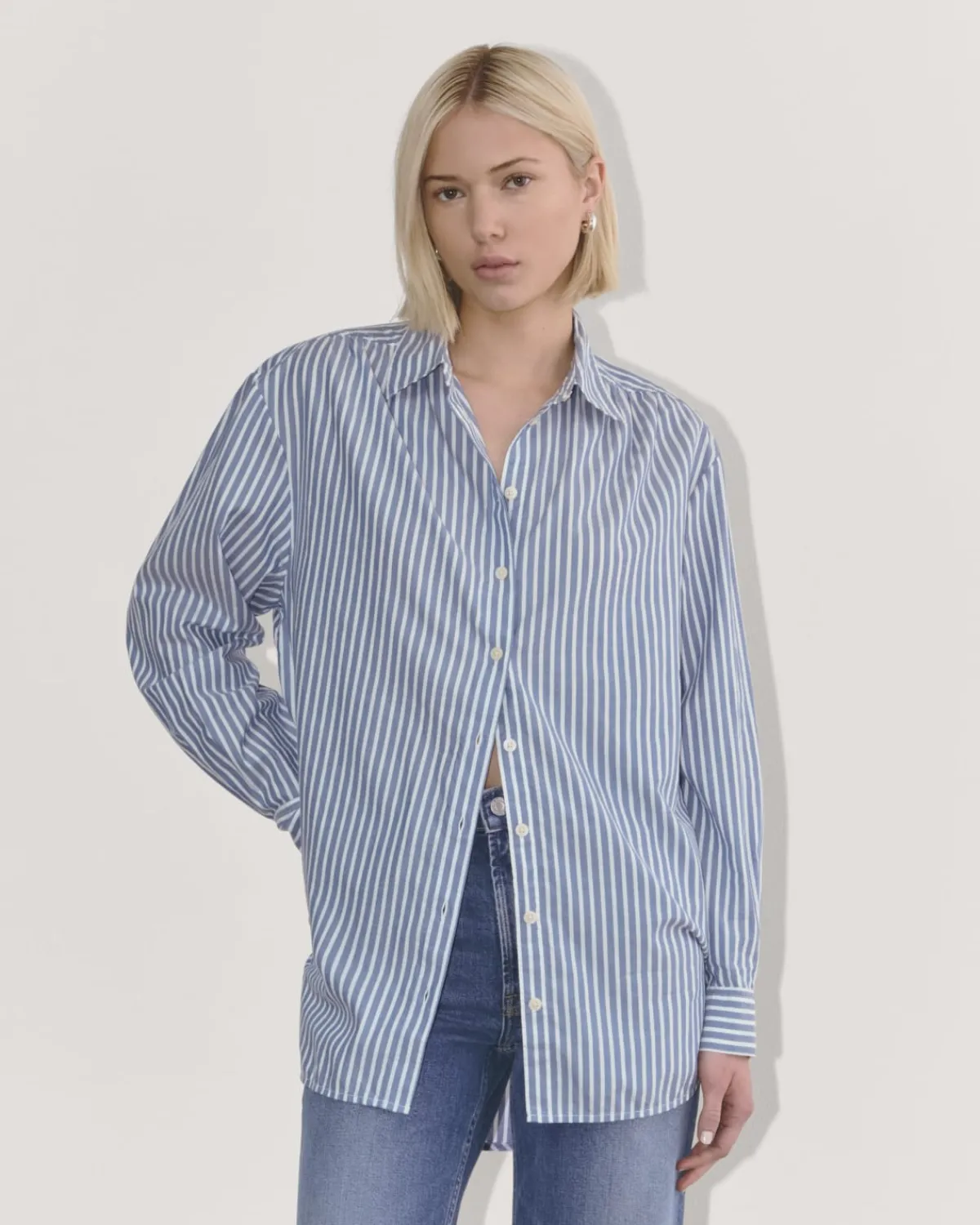 Everlane Tops*The Gathered Shirt in Silky Cotton