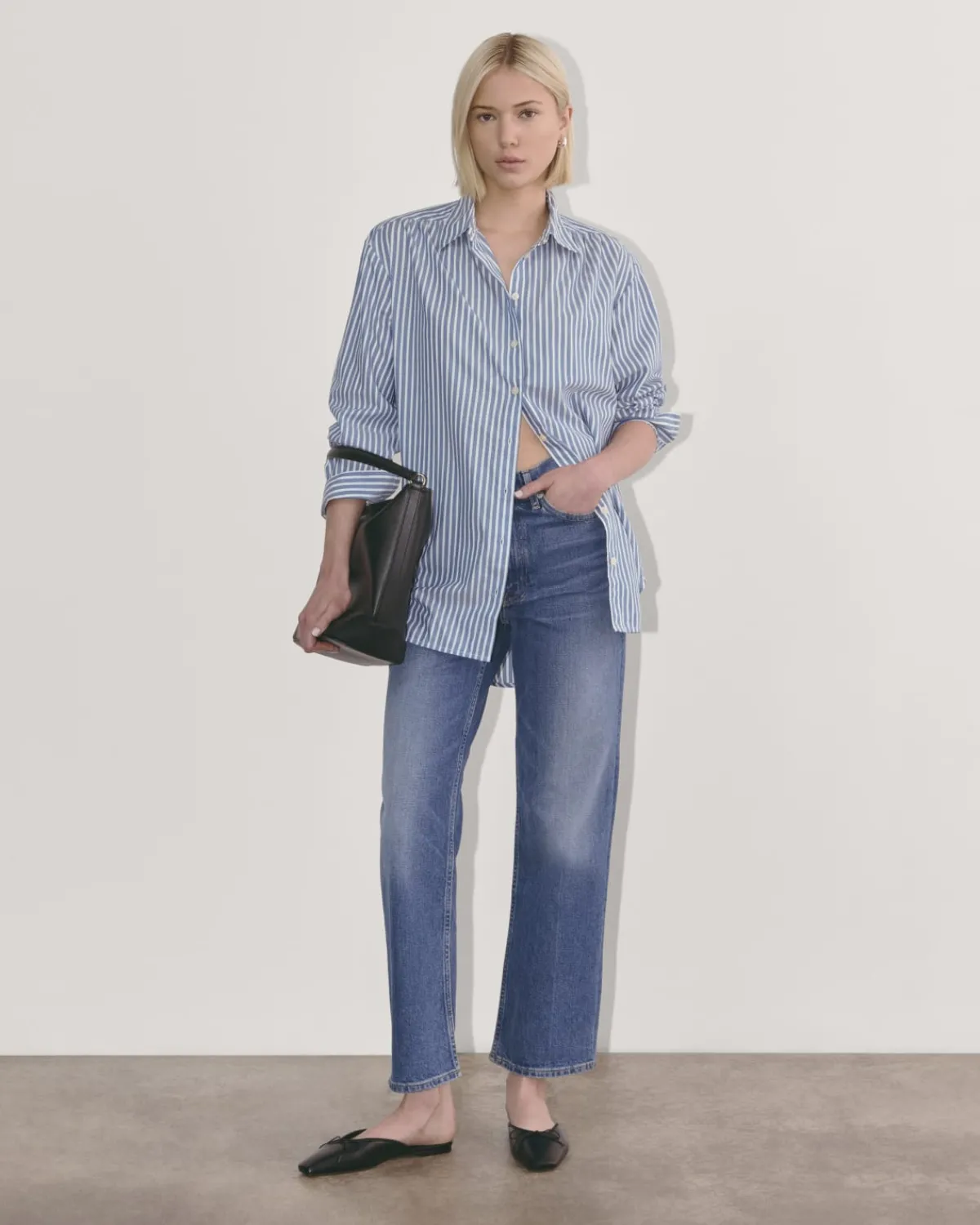 Everlane Tops*The Gathered Shirt in Silky Cotton