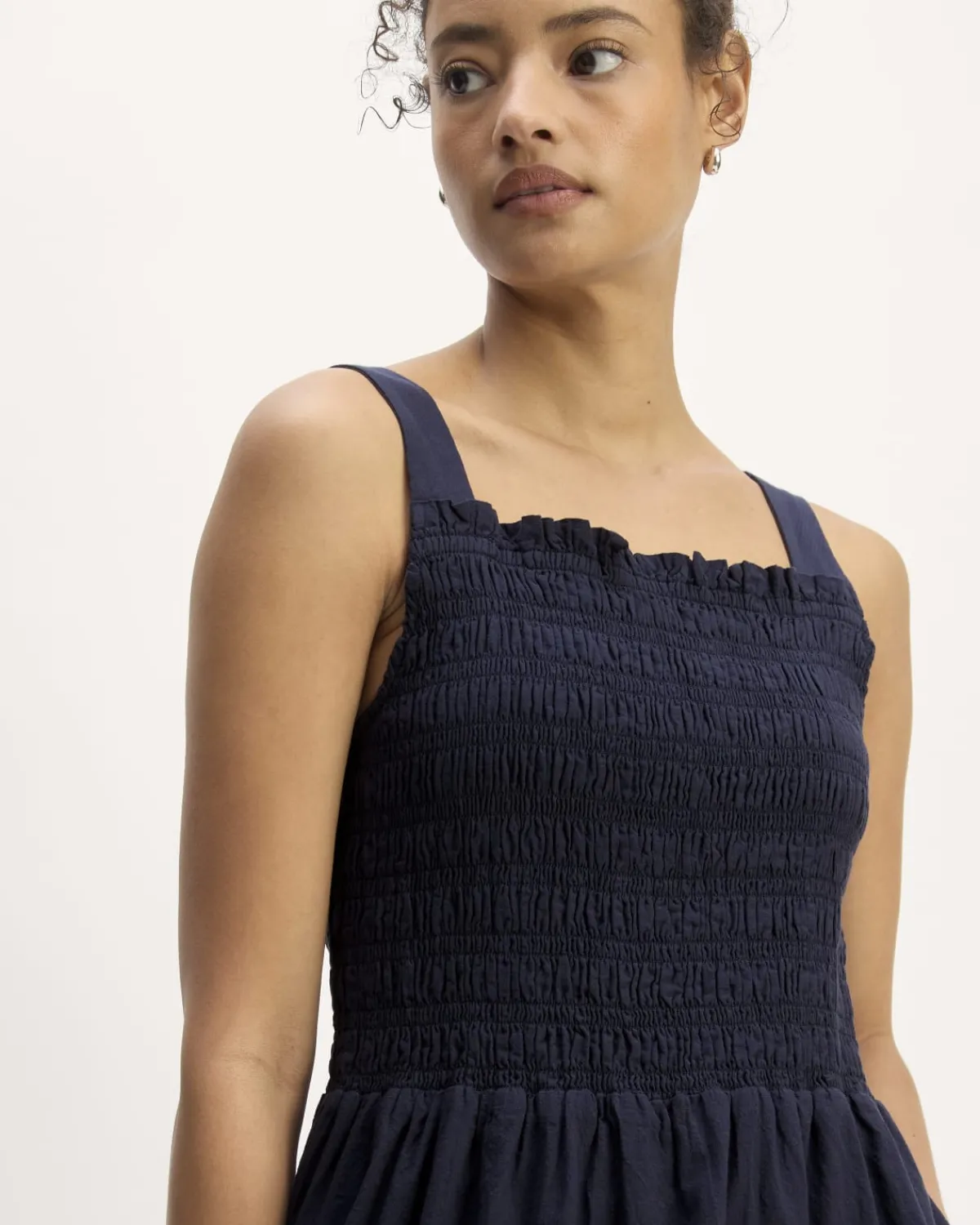 Everlane Dresses*The Gauze Smock Dress Navy