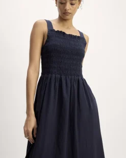 Everlane Dresses*The Gauze Smock Dress Navy