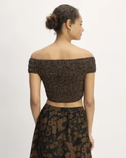 Everlane Tops*The Gauze Smock Top Black / Cocoa Small Floral