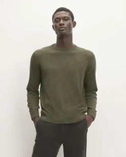 Everlane Sweaters|Turtleneck Sweaters*The Grade-A Cashmere Crew Heather Scarab Green