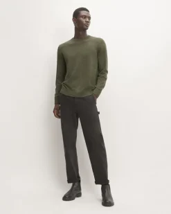 Everlane Sweaters|Turtleneck Sweaters*The Grade-A Cashmere Crew Heather Scarab Green