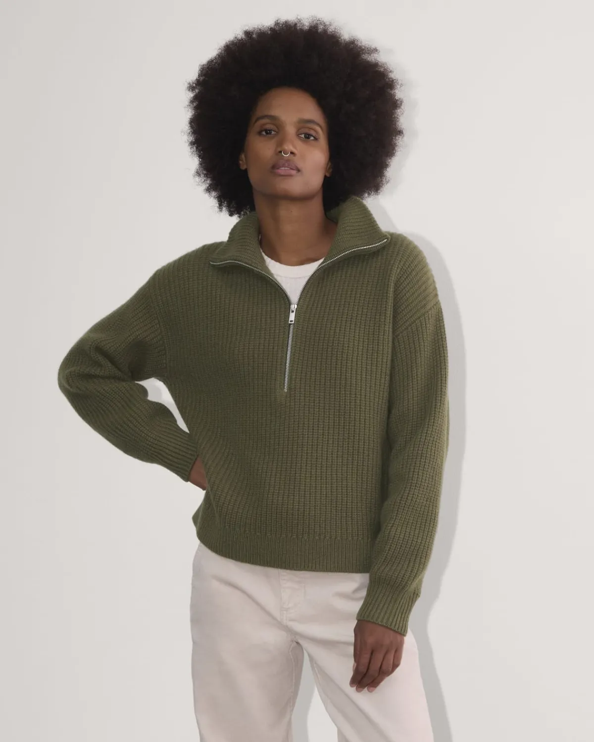 Everlane Sweaters*The Half-Zip Sweater in Luxe Merino