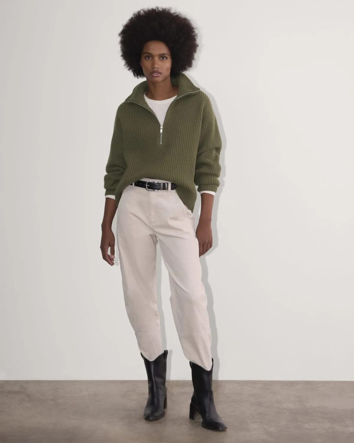 Everlane Sweaters*The Half-Zip Sweater in Luxe Merino