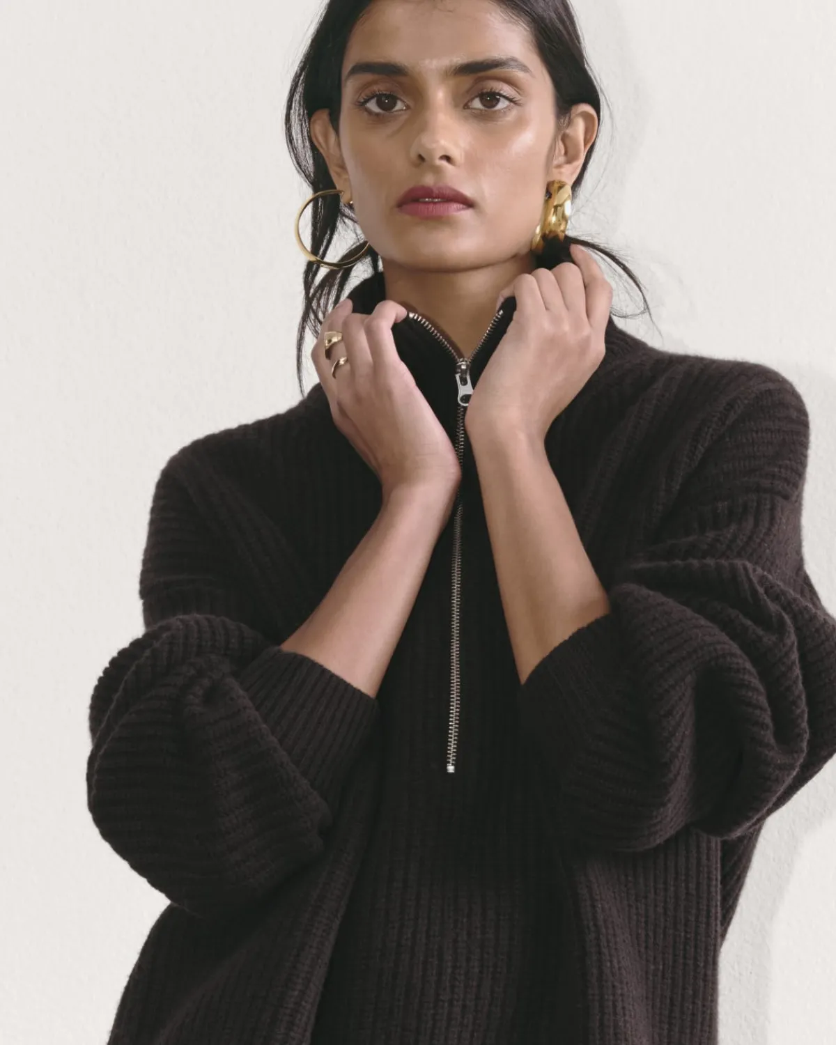 Everlane Sweaters*The Half-Zip Sweater in Luxe Merino