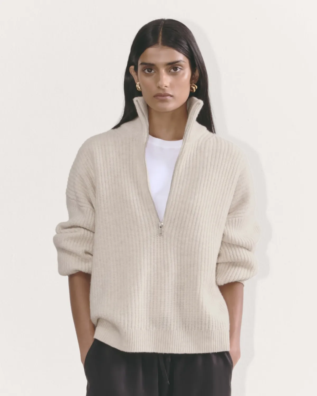 Everlane Sweaters*The Half-Zip Sweater in Luxe Merino