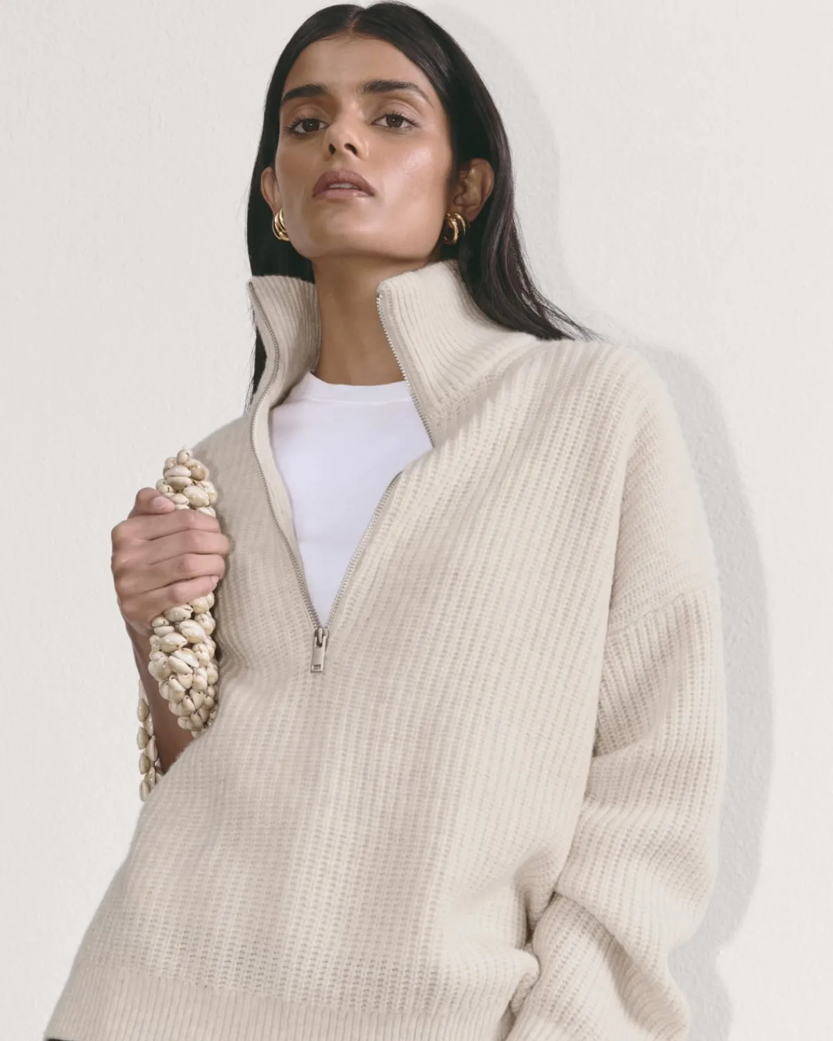 Everlane Sweaters*The Half-Zip Sweater in Luxe Merino