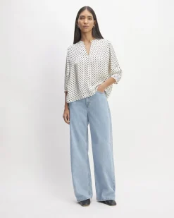 Everlane Tops*The Hammered Satin Balloon Sleeve Top