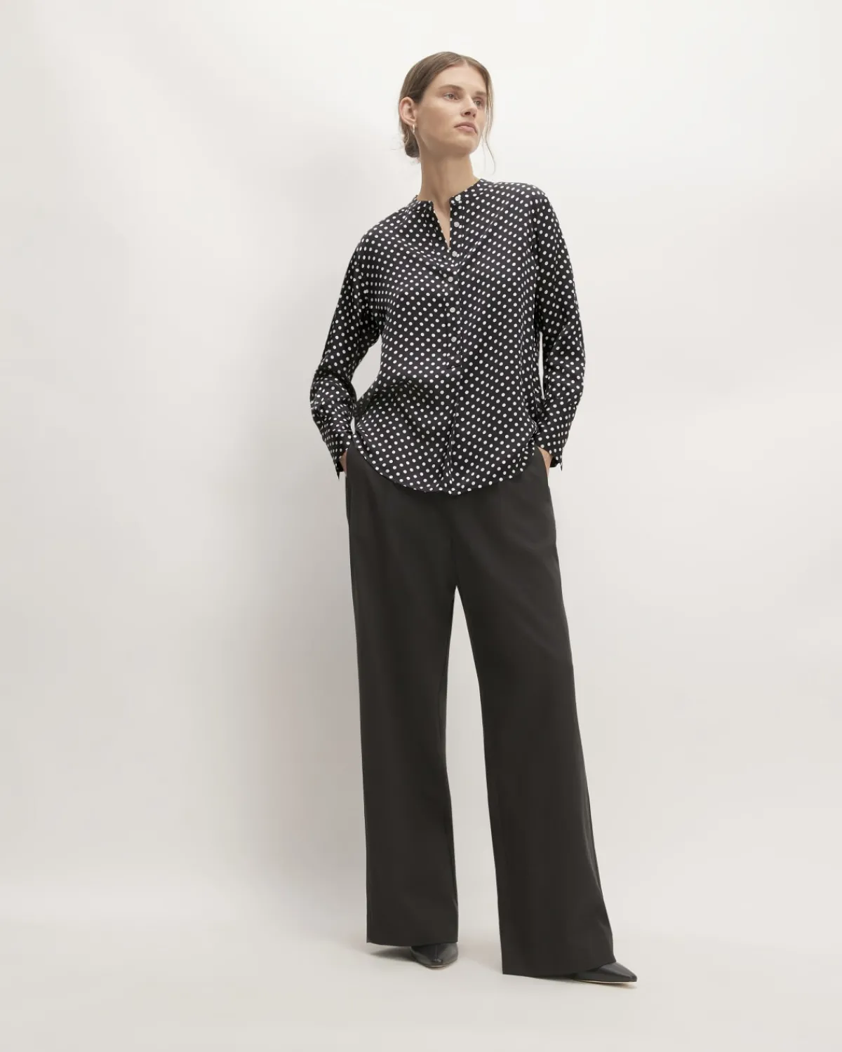 Everlane Tops*The Hammered Satin Popover Shirt