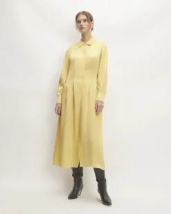 Everlane Dresses*The Hammered Satin Shirt Dress