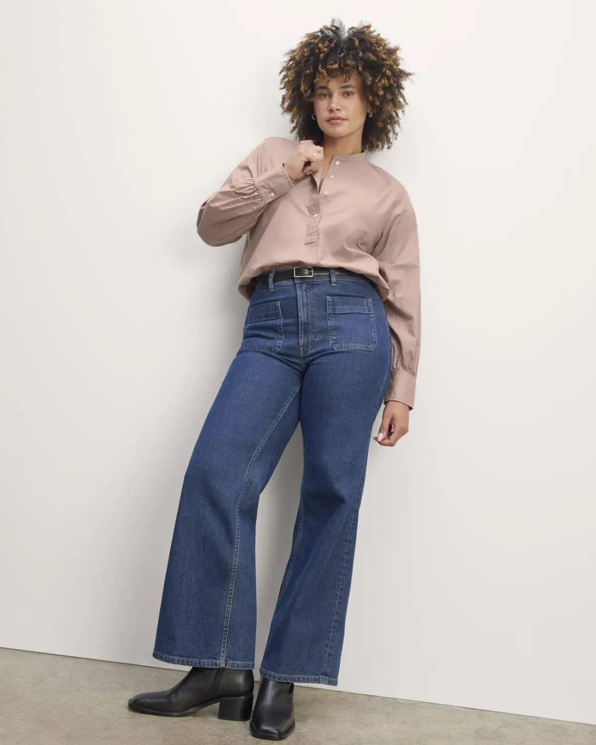 Everlane Tops*The Henley Shirt in Silky Cotton