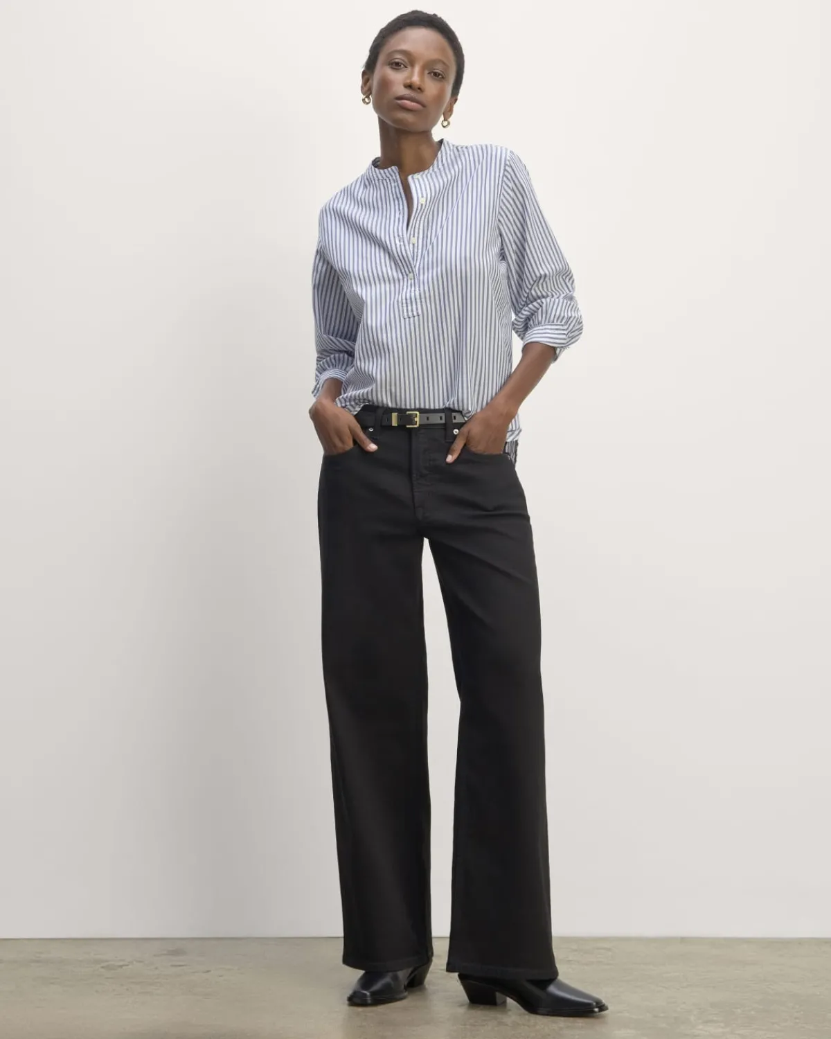 Everlane Tops*The Henley Shirt in Silky Cotton