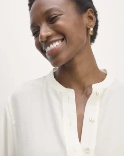 Everlane Tops*The Henley Shirt in Washable Silk