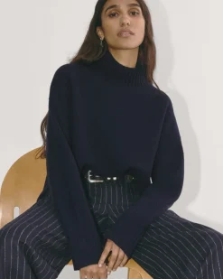 Everlane Sweaters|Turtleneck Sweaters*The Honeycomb Funnel Neck in Wool Cashmere