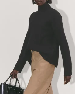 Everlane Sweaters|Turtleneck Sweaters*The Honeycomb Funnel Neck in Wool Cashmere
