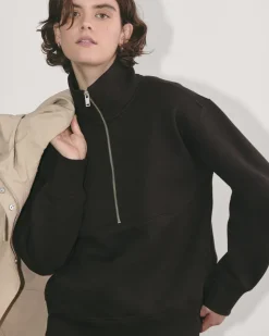 Everlane Loungewear|Tees*The Laid-Back Half-Zip Sweatshirt Heathered Grey / Olive