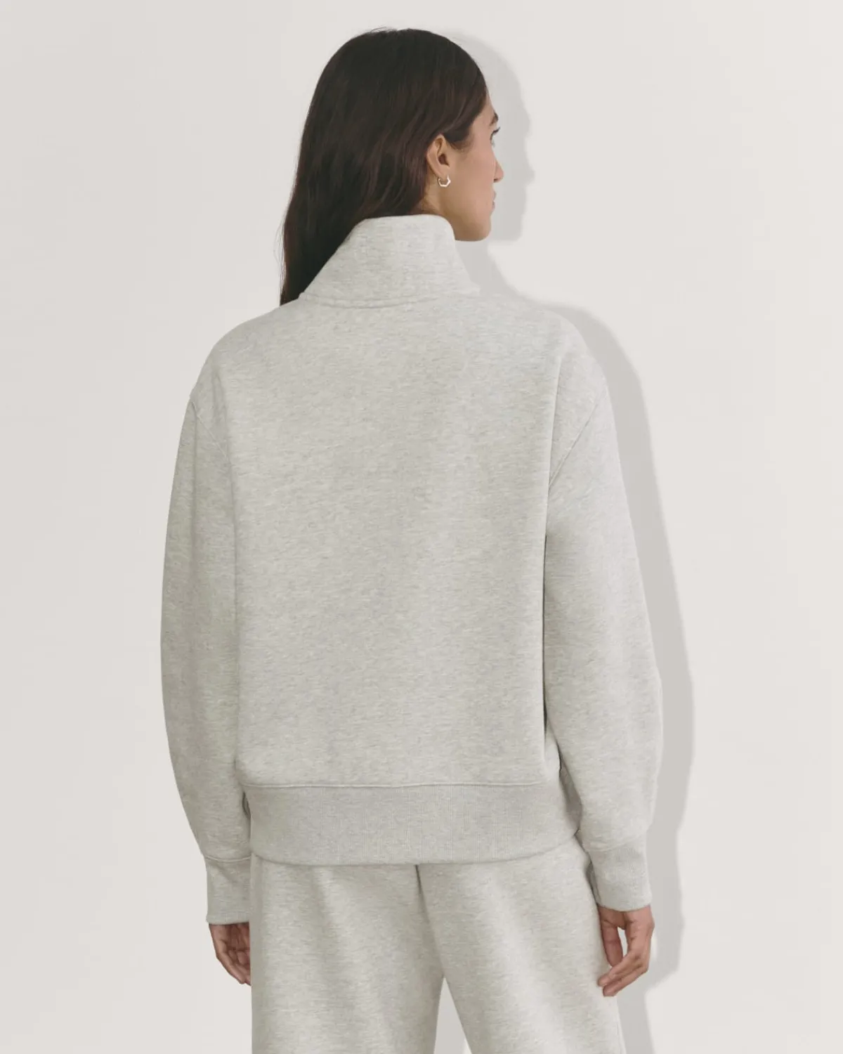 Everlane Loungewear|Tees*The Laid-Back Half-Zip Sweatshirt Heathered Grey / Olive