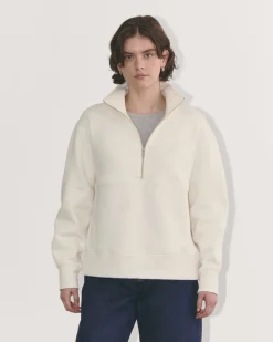 Everlane Loungewear|Tees*The Laid-Back Half-Zip Sweatshirt Heathered Grey / Olive