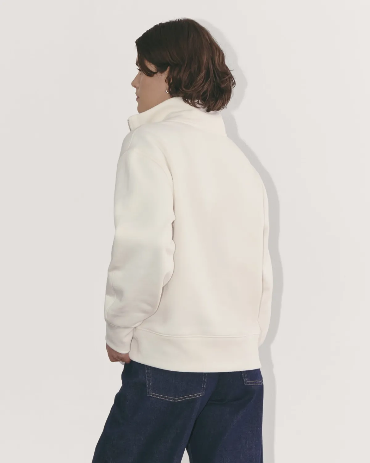 Everlane Loungewear|Tees*The Laid-Back Half-Zip Sweatshirt Heathered Grey / Olive