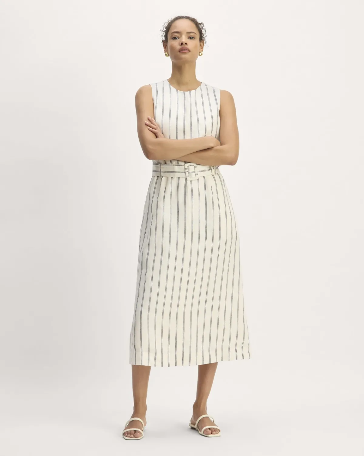 Everlane Dresses*The Linen Belted Midi Dress