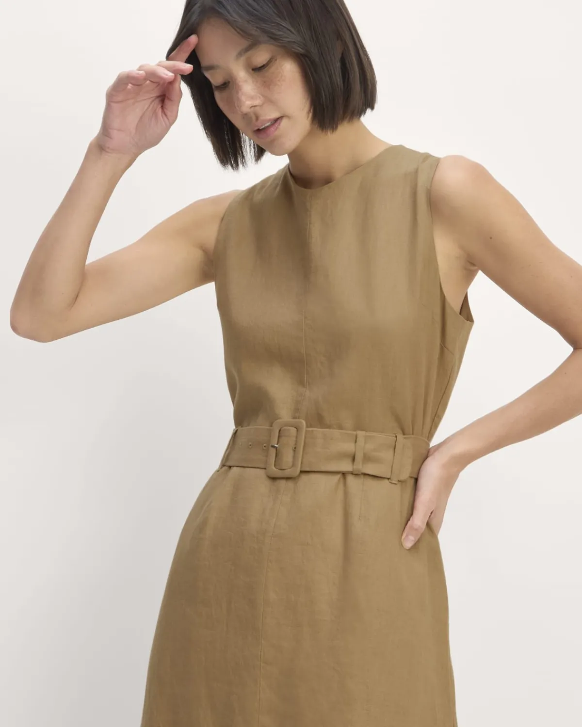 Everlane Dresses*The Linen Belted Midi Dress