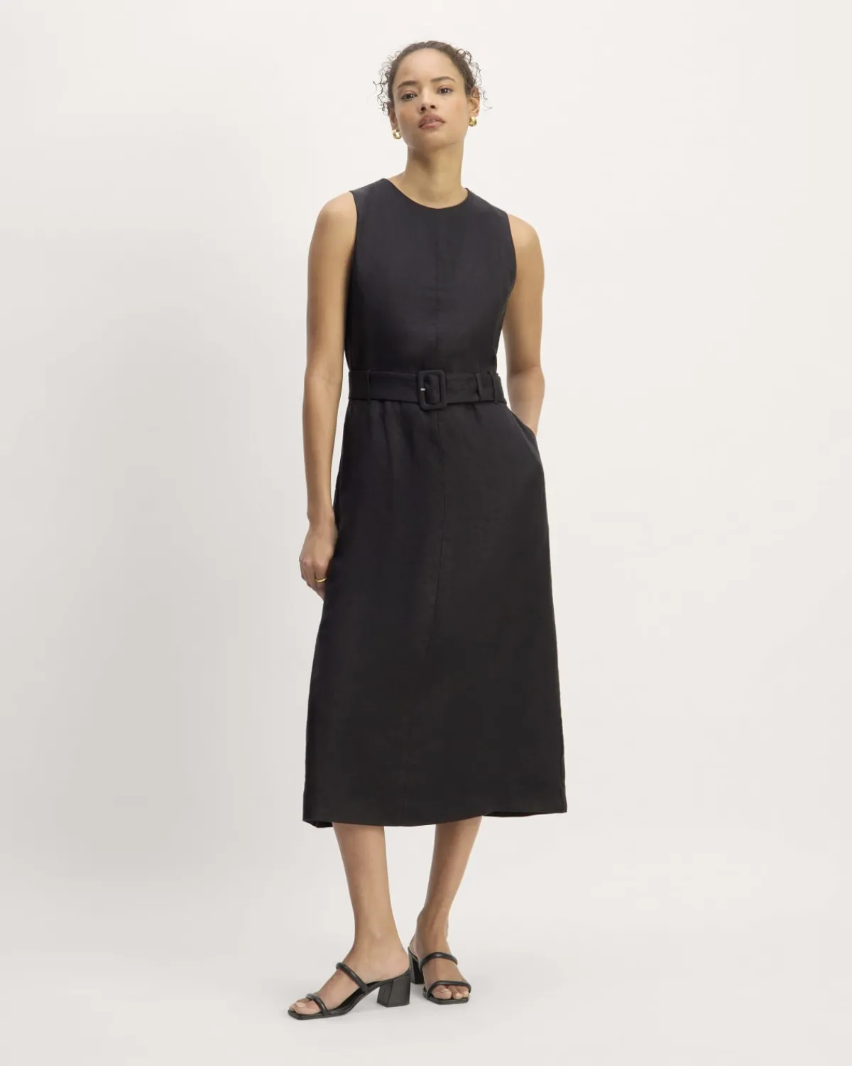 Everlane Dresses*The Linen Belted Midi Dress