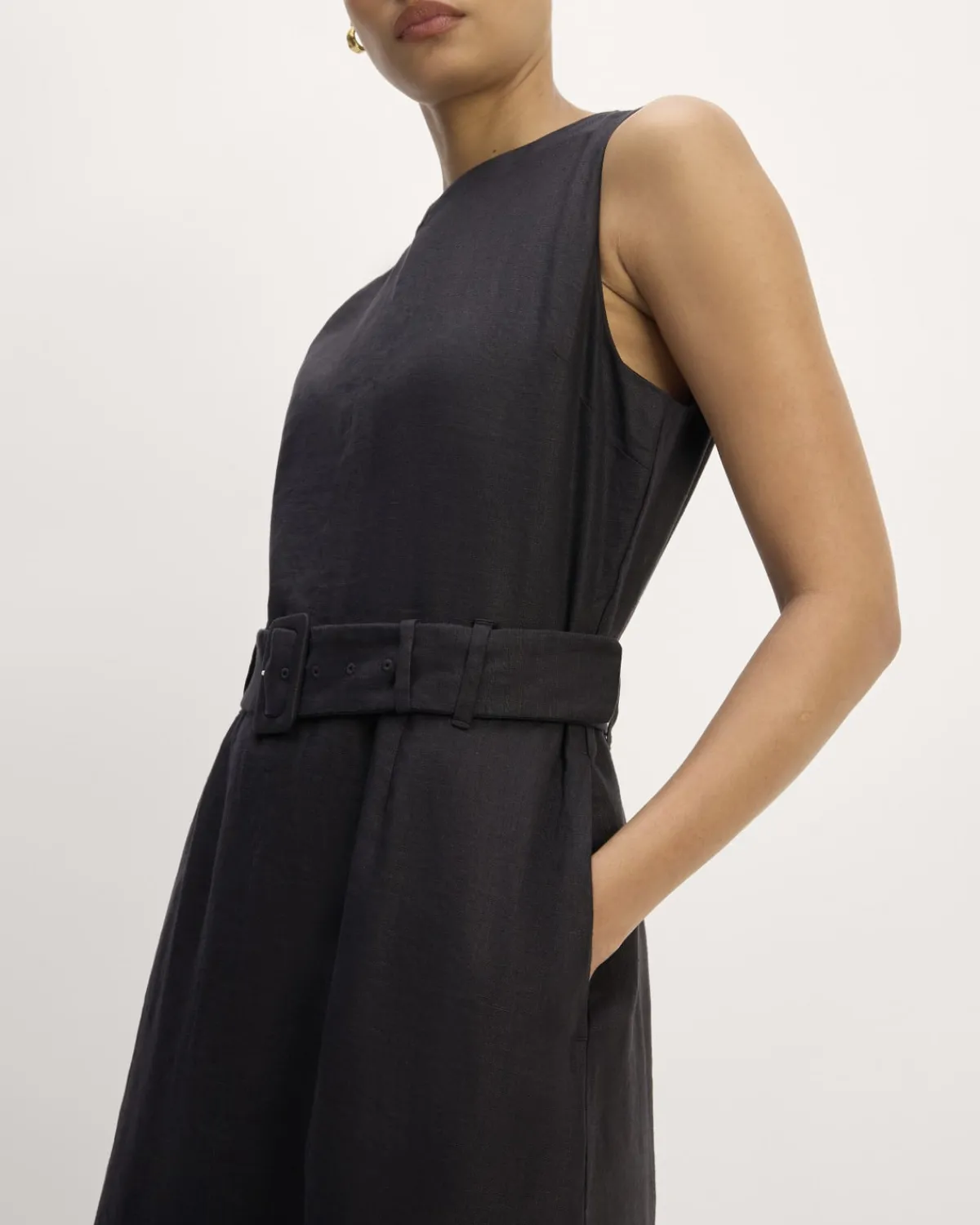 Everlane Dresses*The Linen Belted Midi Dress