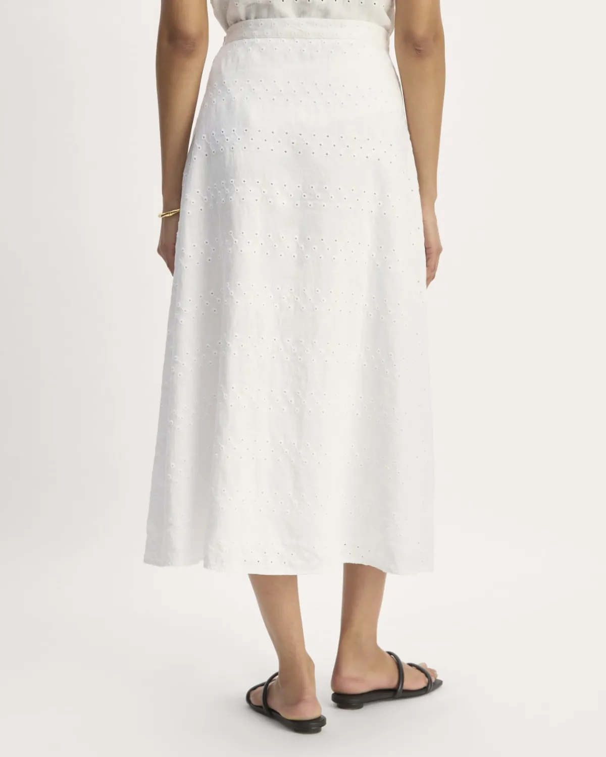 Everlane Shorts & Skirts|Jeans*The Linen Eyelet Midi Skirt Marina Bay