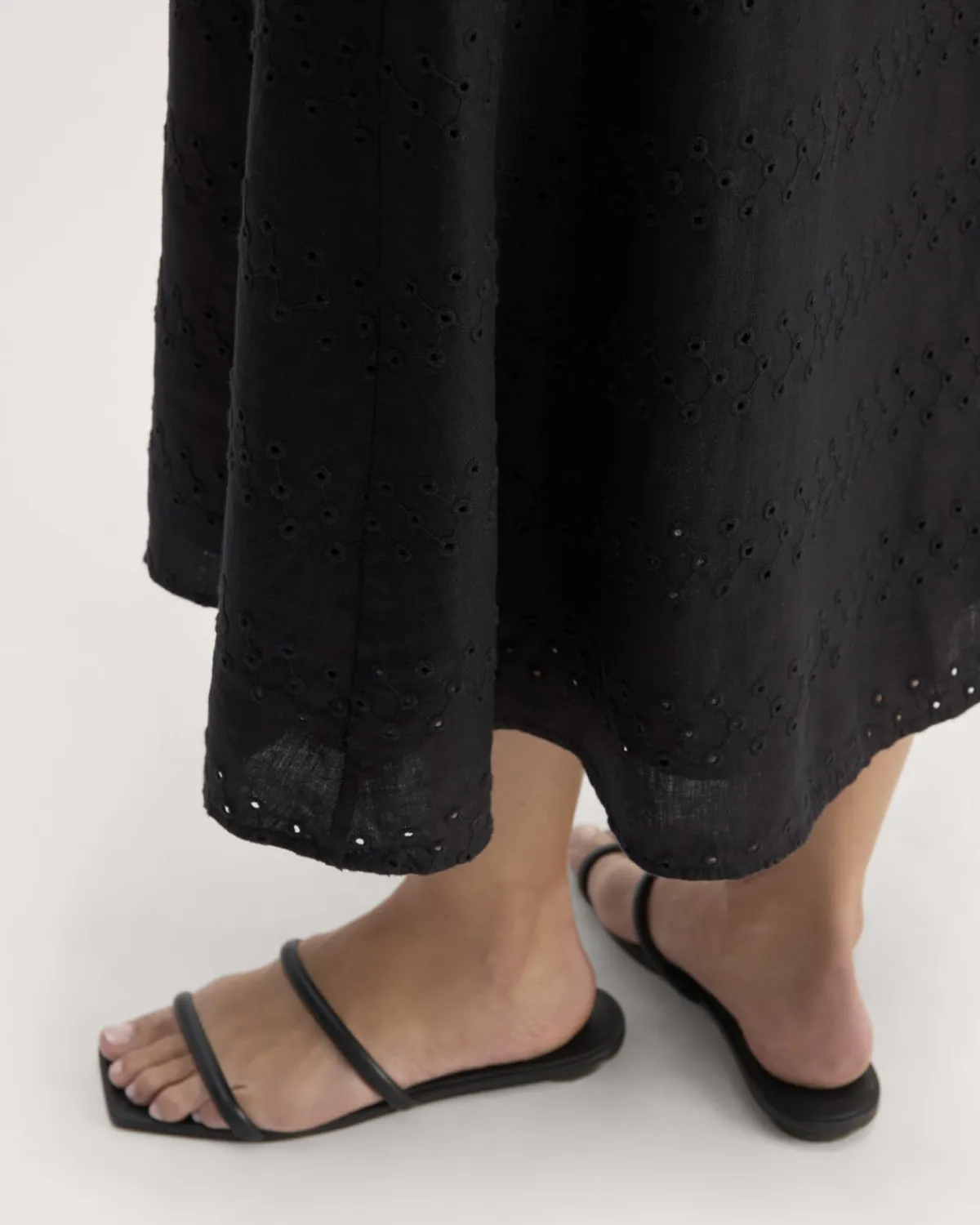 Everlane Shorts & Skirts|Jeans*The Linen Eyelet Midi Skirt Marina Bay