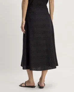 Everlane Shorts & Skirts|Jeans*The Linen Eyelet Midi Skirt Marina Bay