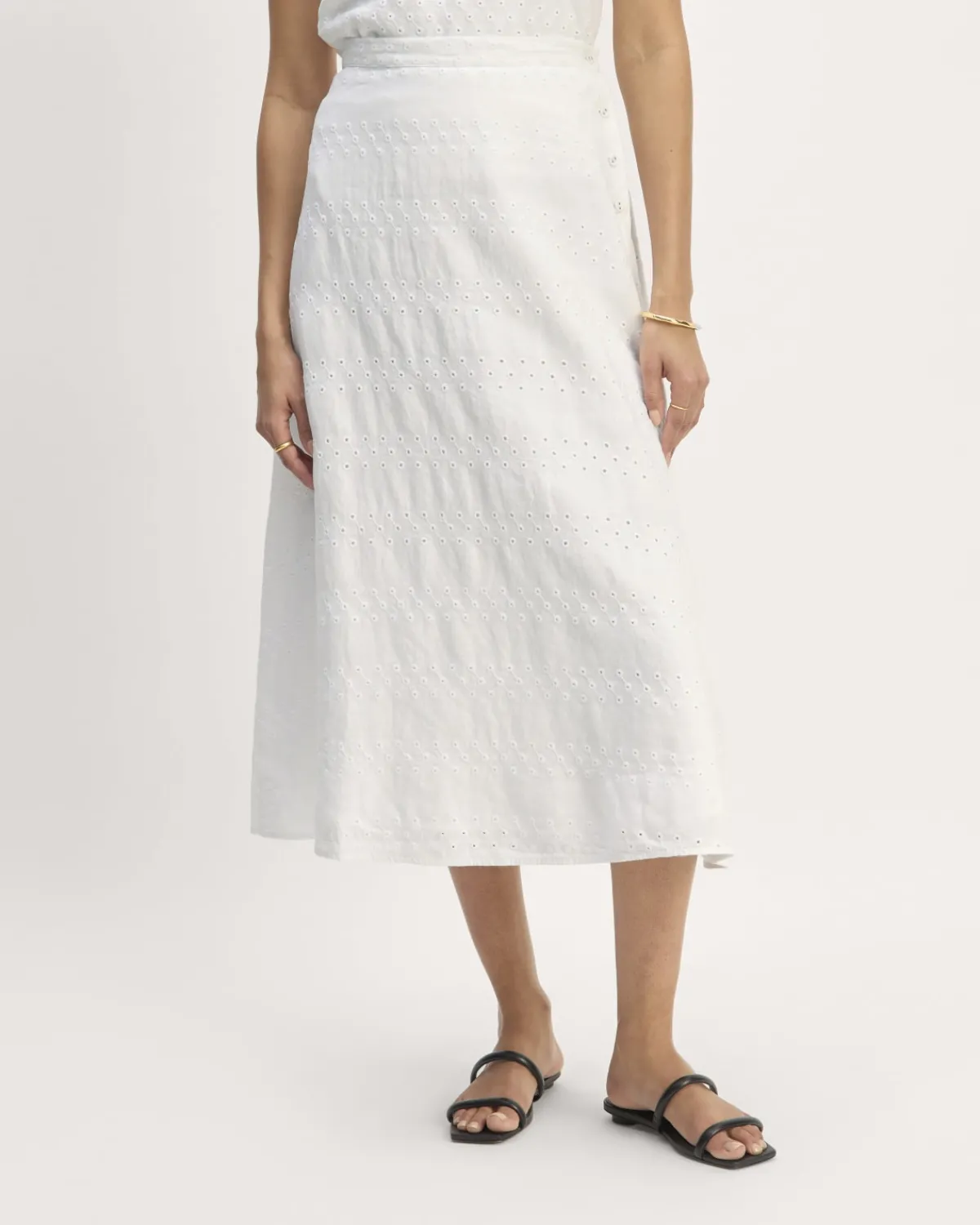 Everlane Shorts & Skirts|Jeans*The Linen Eyelet Midi Skirt Marina Bay