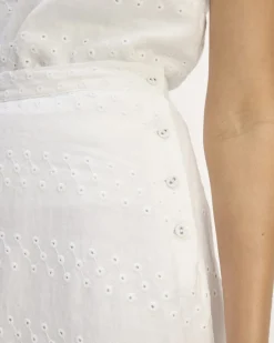 Everlane Shorts & Skirts|Jeans*The Linen Eyelet Midi Skirt Marina Bay