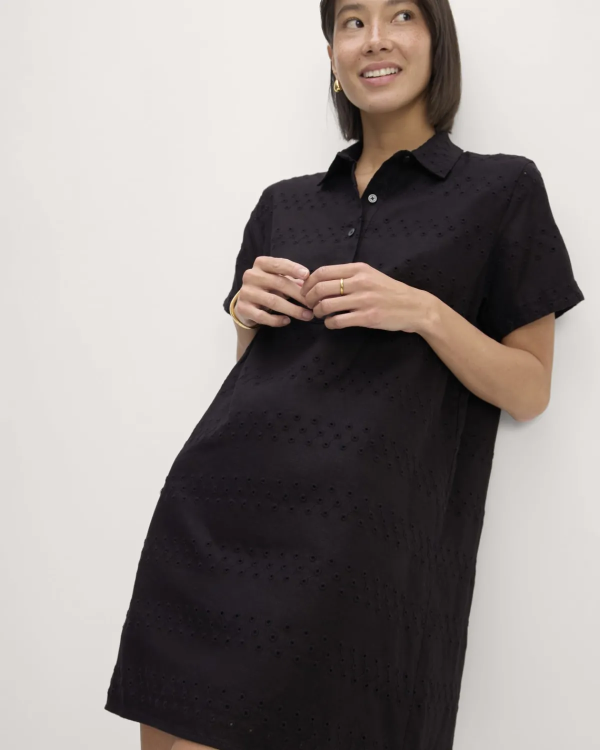 Everlane Dresses*The Linen Eyelet Shirtdress