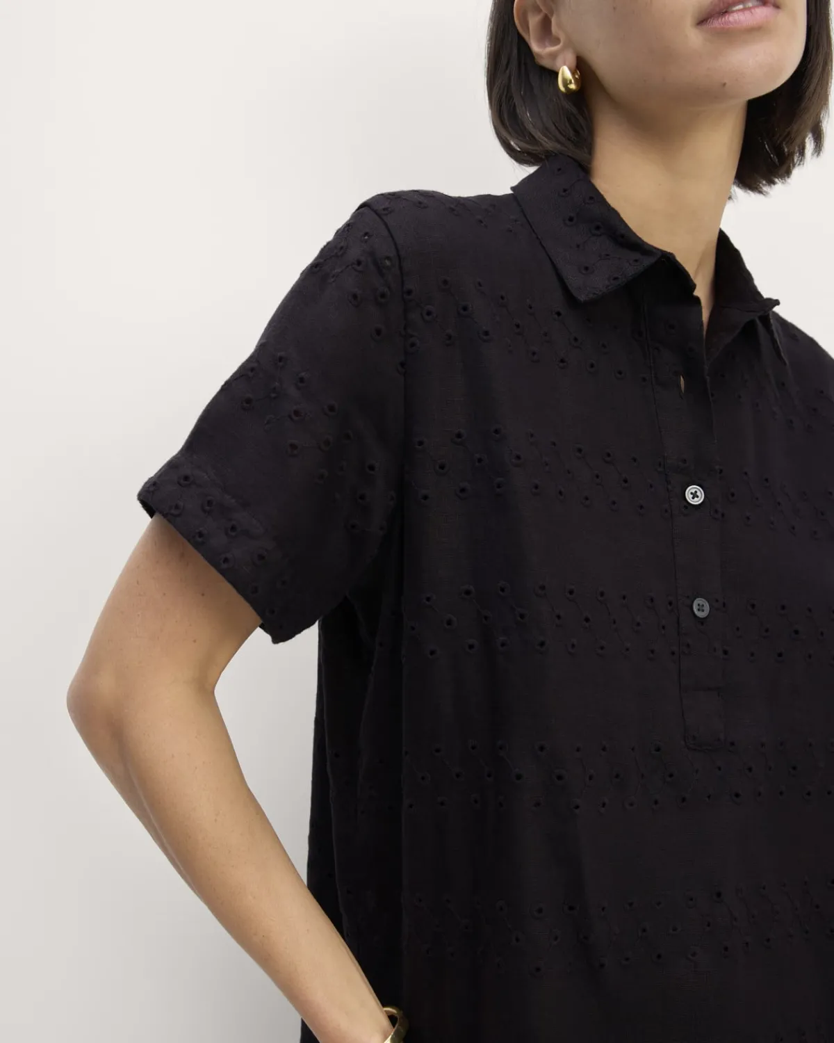 Everlane Dresses*The Linen Eyelet Shirtdress