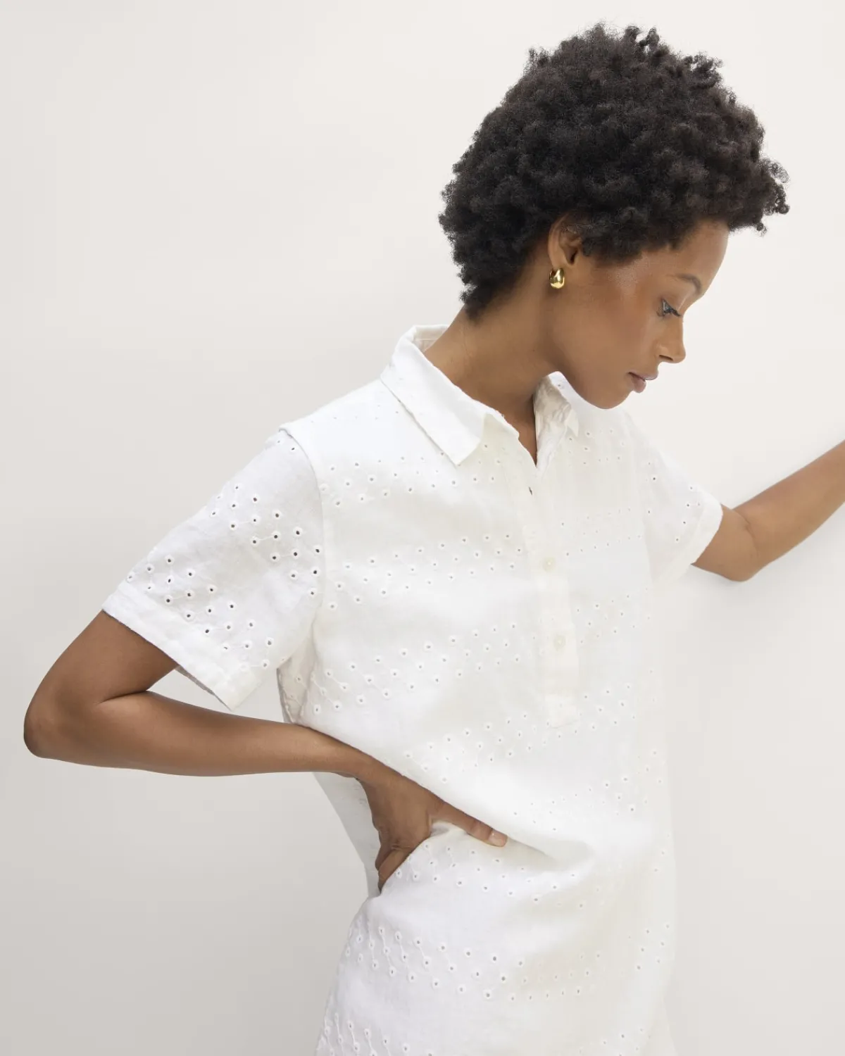 Everlane Dresses*The Linen Eyelet Shirtdress