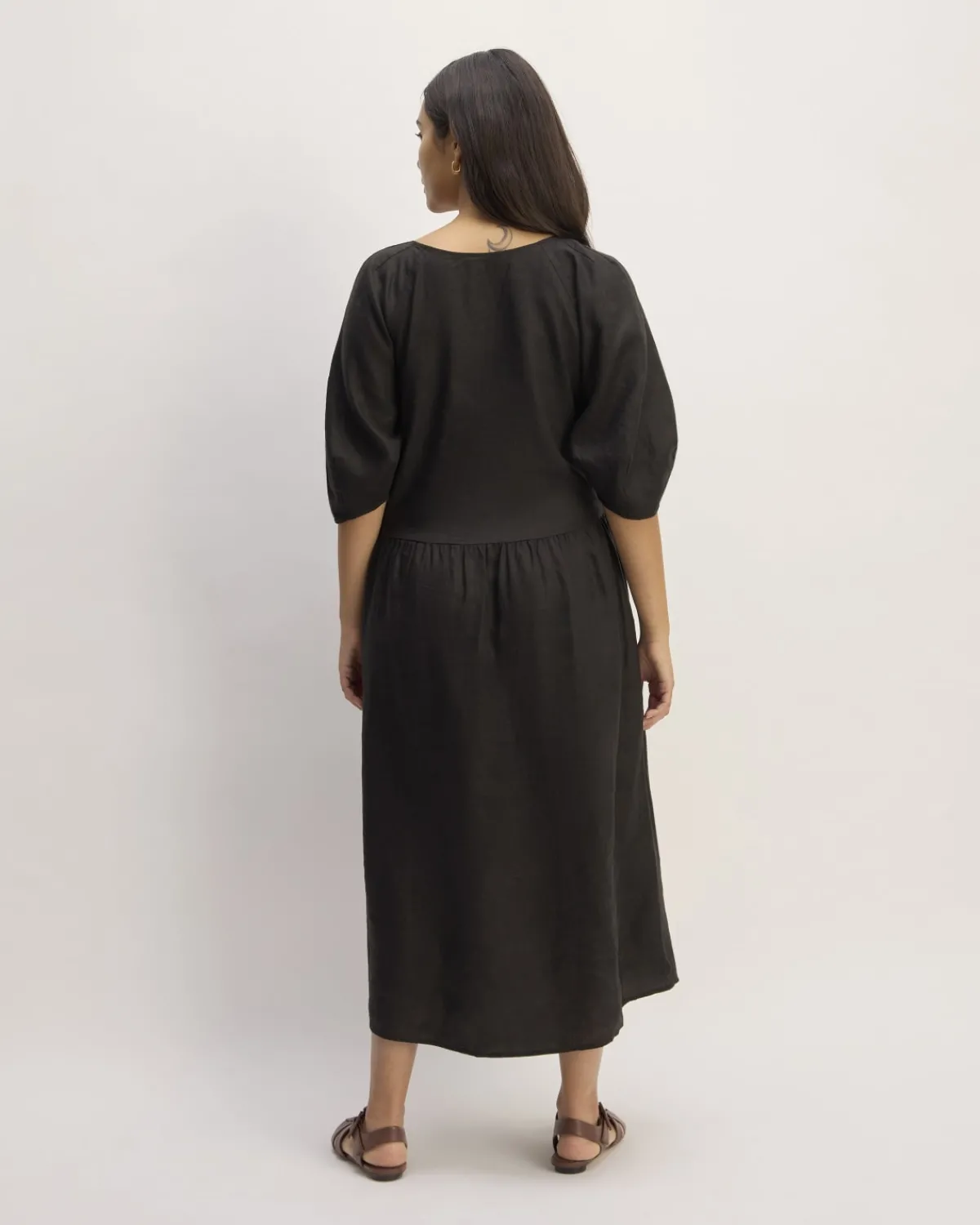 Everlane Dresses*The Linen Oversized Puff-Sleeve Dress