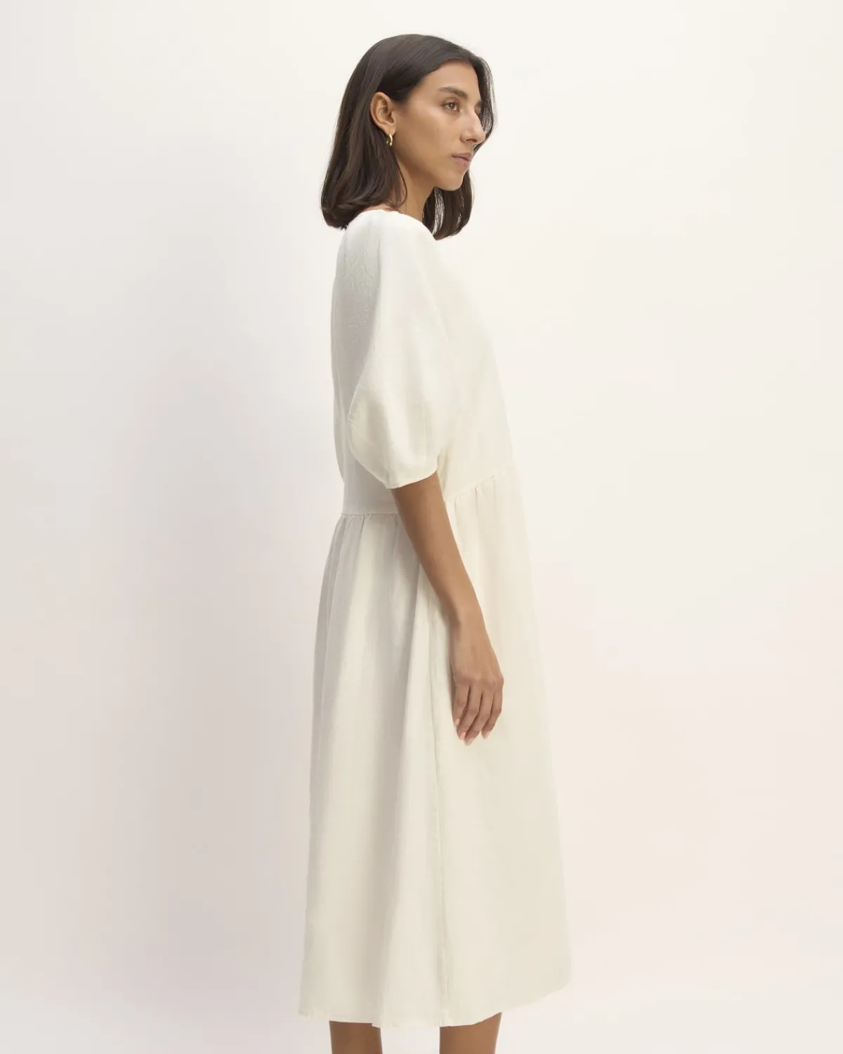 Everlane Dresses*The Linen Oversized Puff-Sleeve Dress