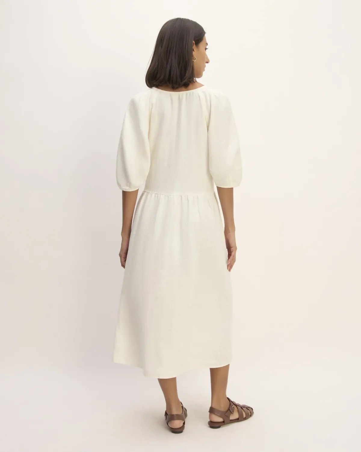 Everlane Dresses*The Linen Oversized Puff-Sleeve Dress