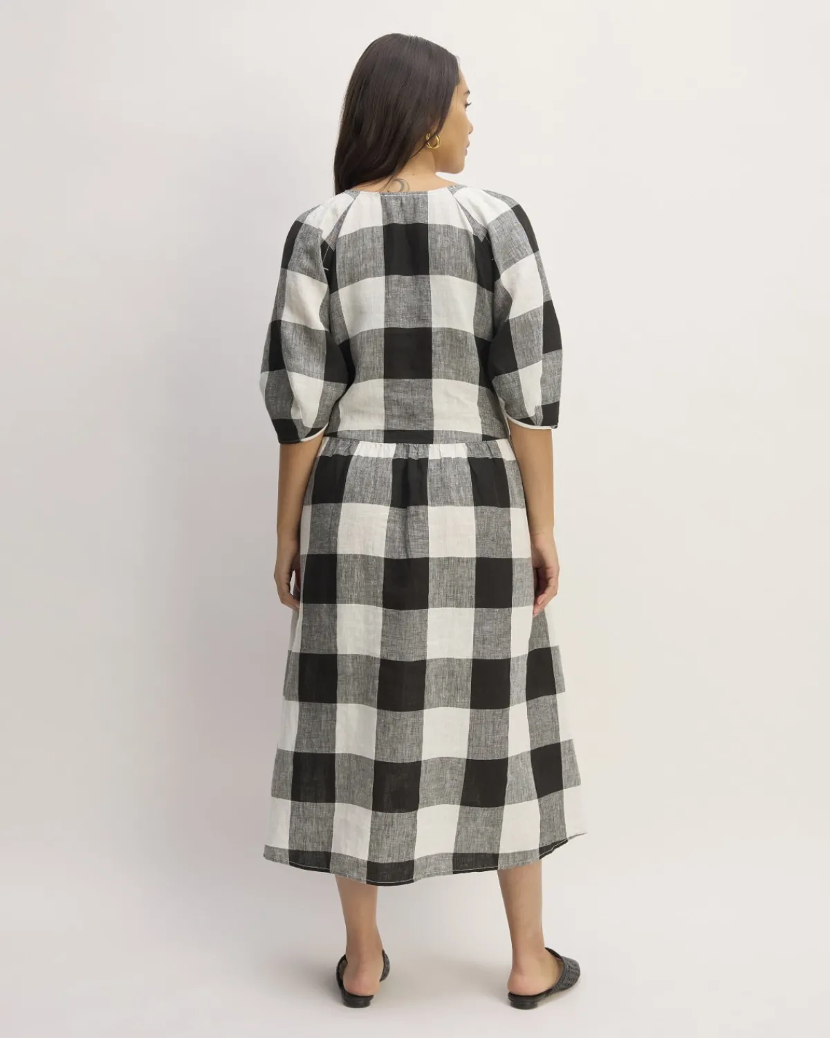 Everlane Dresses*The Linen Oversized Puff-Sleeve Dress