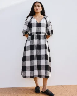 Everlane Dresses*The Linen Oversized Puff-Sleeve Dress
