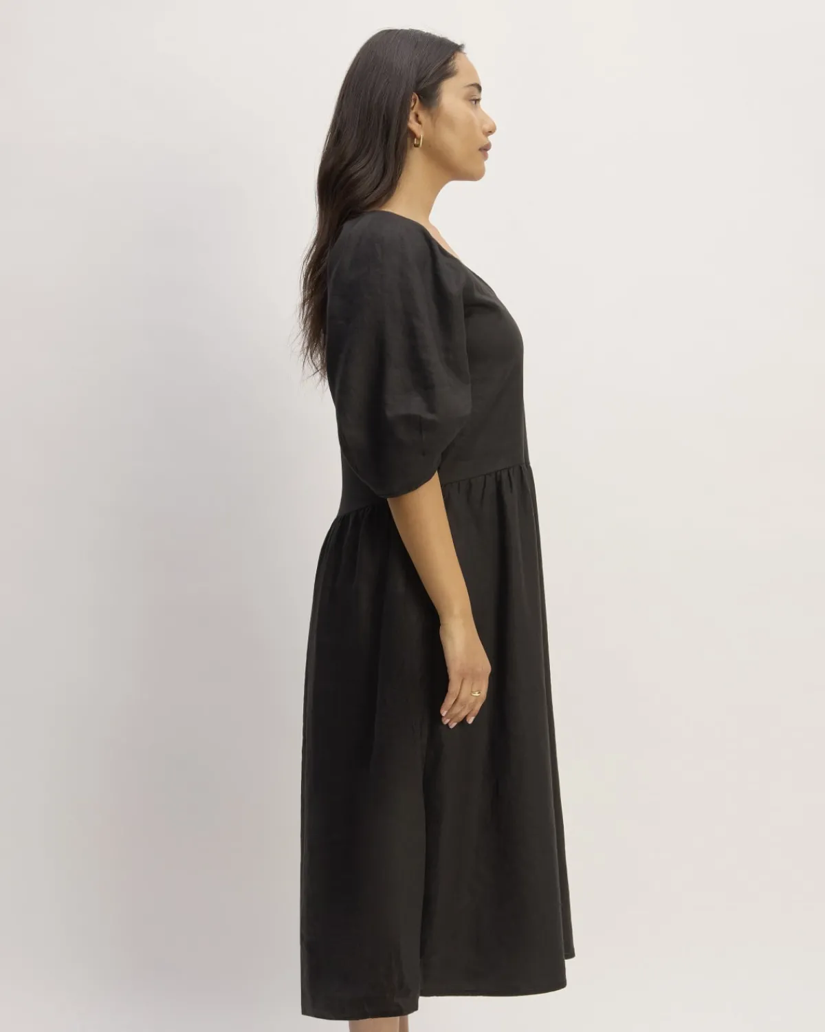 Everlane Dresses*The Linen Oversized Puff-Sleeve Dress