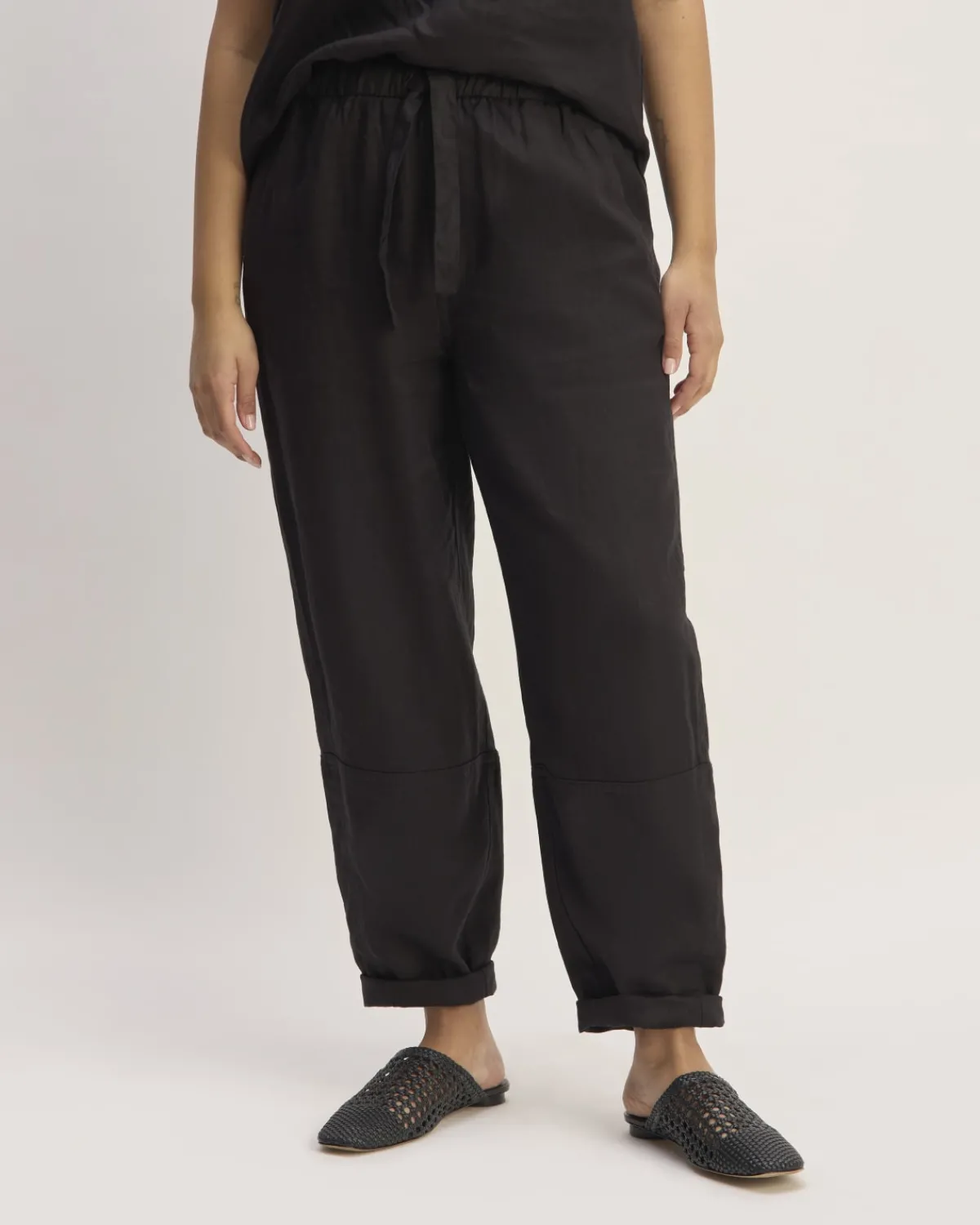 Everlane Pants|Pull-On Pants*The Linen Pull-On Barrel Pant