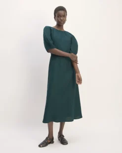 Everlane Dresses*The Linen Short-Sleeve Scoop Midi Dress