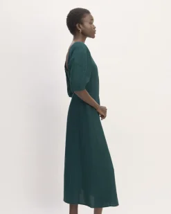 Everlane Dresses*The Linen Short-Sleeve Scoop Midi Dress