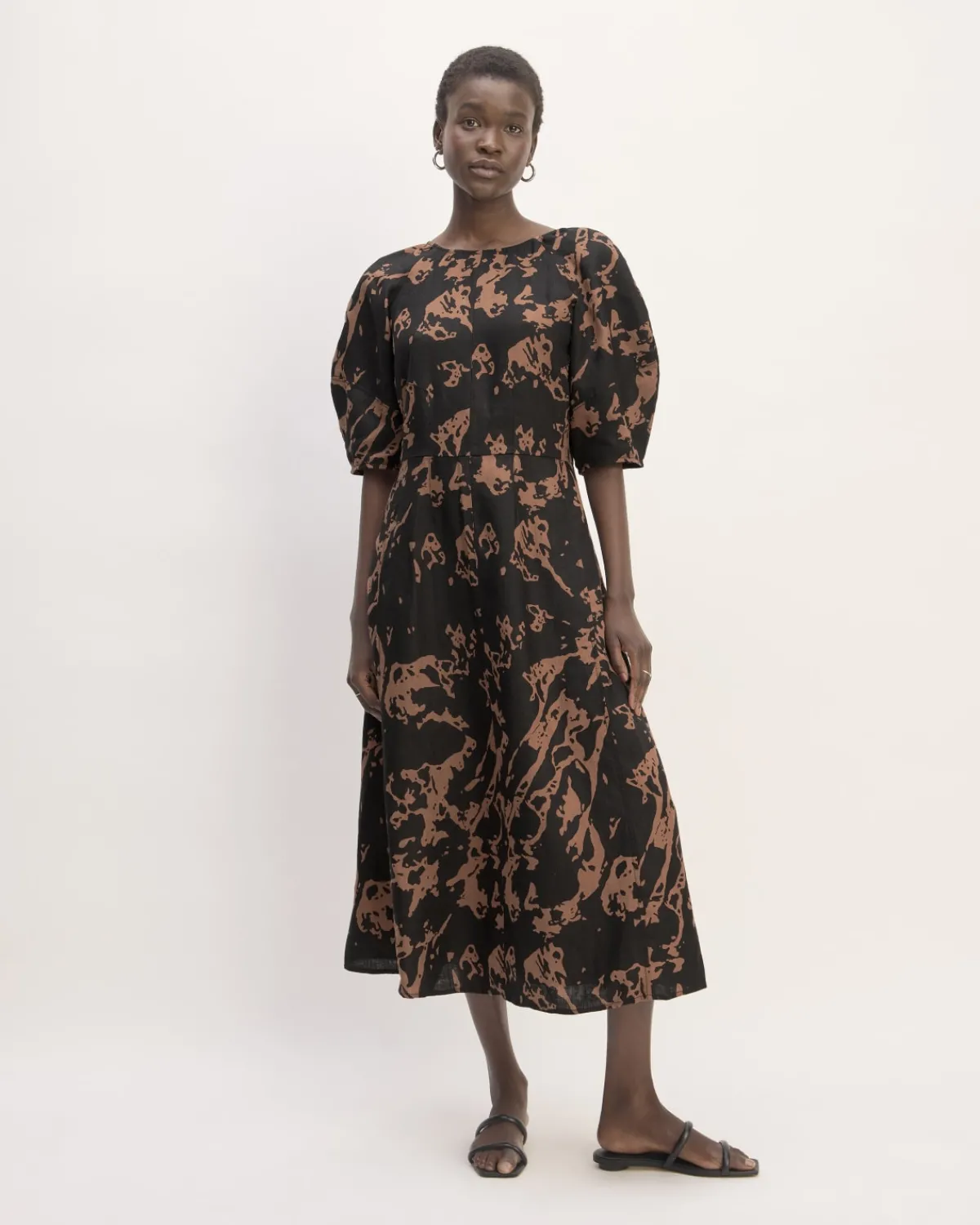 Everlane Dresses*The Linen Short-Sleeve Scoop Midi Dress