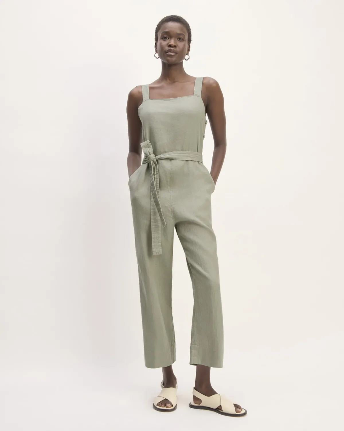Everlane Dresses*The Linen Side-Button Jumpsuit