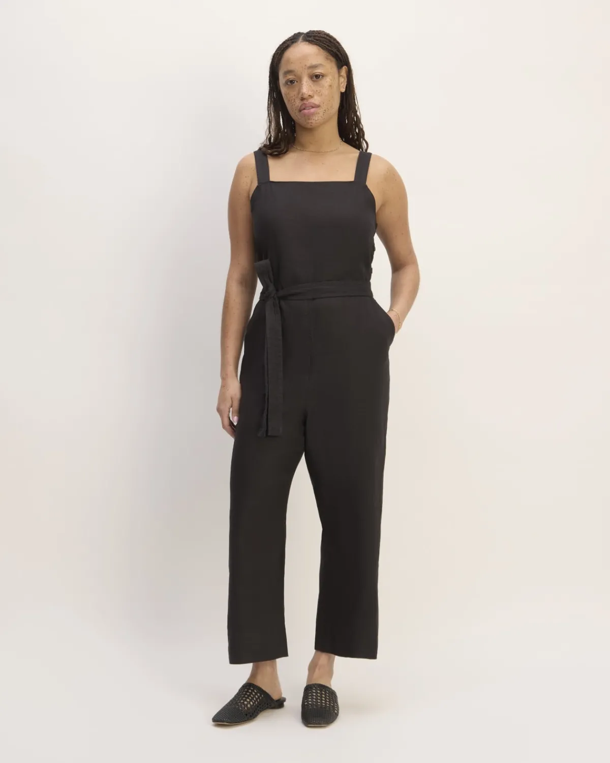 Everlane Dresses*The Linen Side-Button Jumpsuit